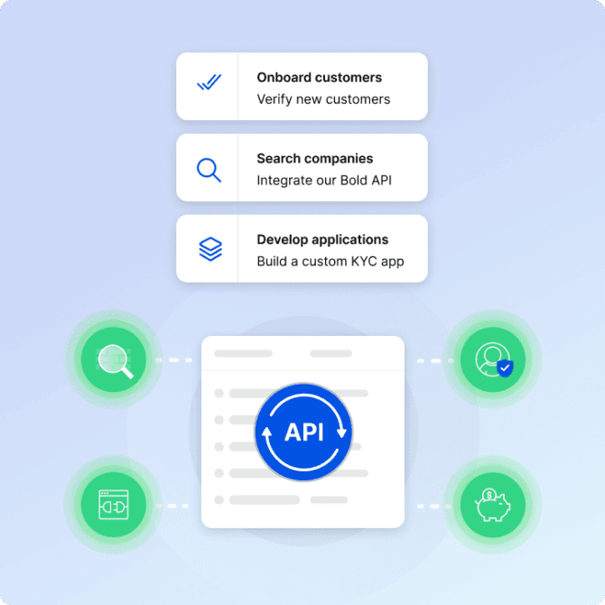 Bold API features infographic