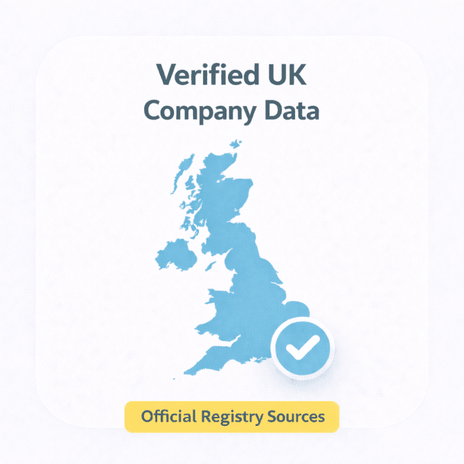 Verified UK company data showing a complete list of companies in the UK from official registry sources